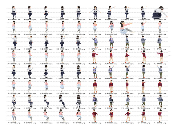 CUT OUT PERSONS 5 子供編2 子供・乳児・母親 ダウンロード版